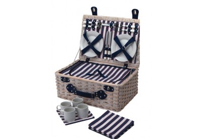 Kitchen Craft Coolmovers 'Lighthouse' 4 Person Fitted Picnic Basket (HALF PRICE: was £79.99)